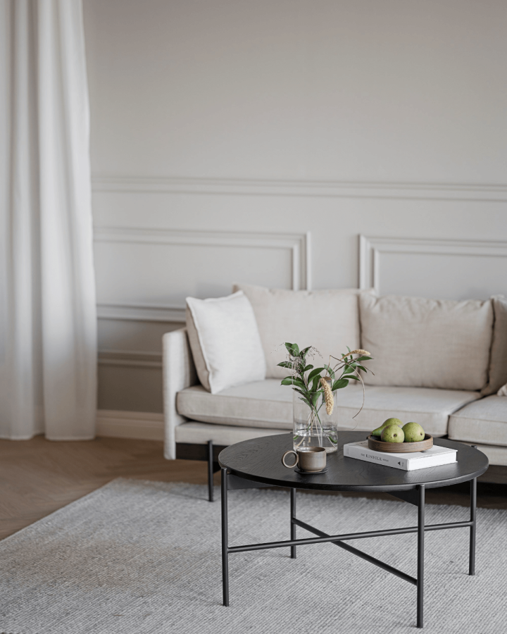 ROWICO rund Skye sofabord - sort egetrsfiner og metal (85)