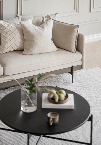 ROWICO rund Skye sofabord - sort egetrsfiner og metal (85)