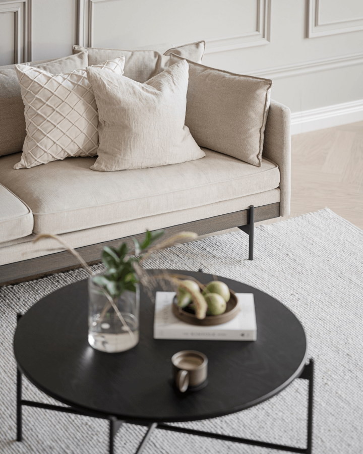 ROWICO rund Skye sofabord - sort egetrsfiner og metal (85)