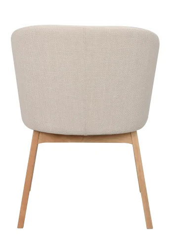 ROWICO Windham lnestol, m. armln - beige polyester og natur egetr