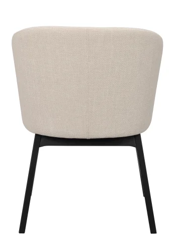 ROWICO Windham lnestol, m. armln - beige polyester og sort egetr