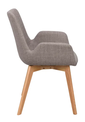 ROWICO Drimsdale lenestol, m. armlener - gr polyester og naturlig eik