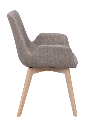 ROWICO Drimsdale lenestol, m. armlener - gr polyester og hvitpigmentert eik