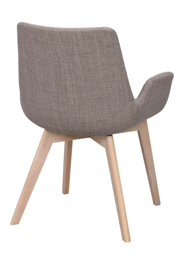 ROWICO Drimsdale lenestol, m. armlener - gr polyester og hvitpigmentert eik