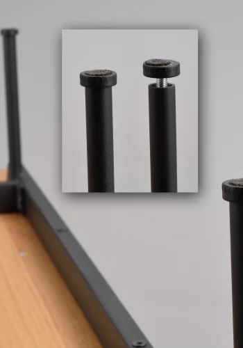 ROWICO Brewerton TV-bord, m. 3 drer og 3 hyller - naturlig villeikfiner og svart metall (160x40)