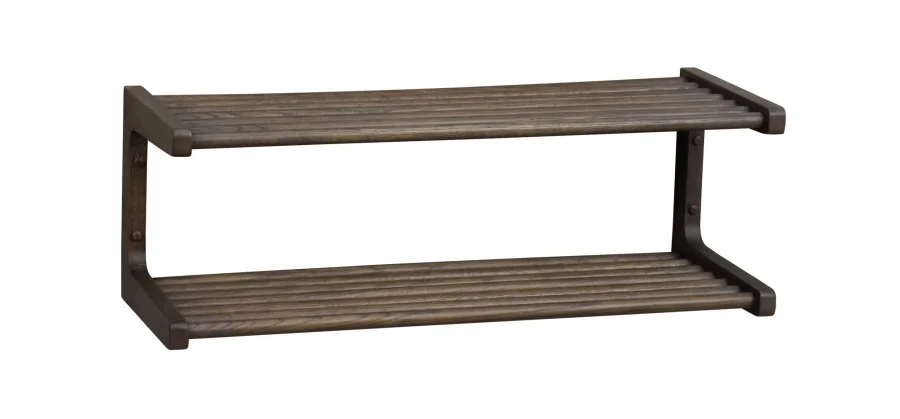 ROWICO Inverness vgmonteret skohylde, m. 2 hylder - brun eg (B:80)