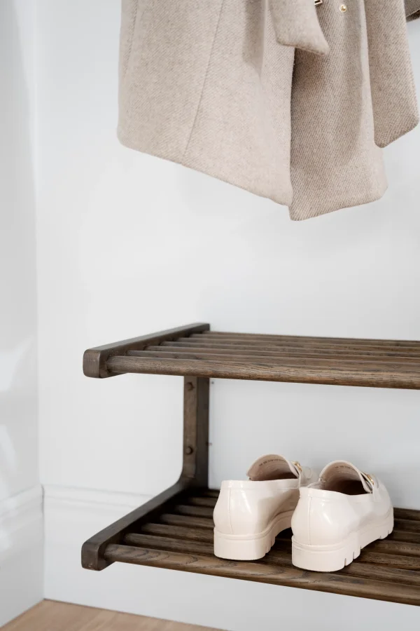 ROWICO Inverness vgmonteret skohylde, m. 2 hylder - brun eg (B:80)