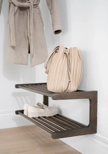 ROWICO Inverness vgmonteret skohylde, m. 2 hylder - brun eg (B:80)