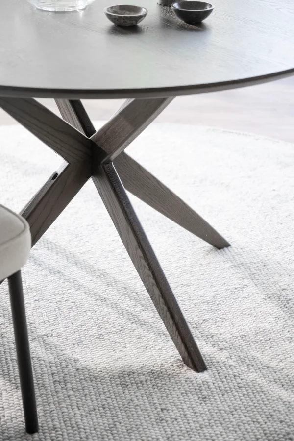 ROWICO Calverton spisebord, rundt - brun eikefiner og brun eik (120)