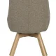 ROWICO Alison spisebordsstol, drejelig - mrk beige stof og natur egetr