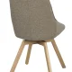 ROWICO Alison spisebordsstol, drejelig - mrk beige stof og natur egetr