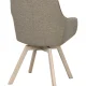 ROWICO Alison spisebordsstol, drejelig, m. armln - mrk beige stof og hvidpigmenteret egetr