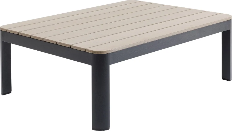 KARE DESIGN Happy Day multifunktionelt havebord/bord med bnk - polywood og aluminium (90x71)