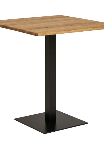 HOUSE NORDIC Lignano kafébord, firkantet - naturlig eik og svart stl (70x70)