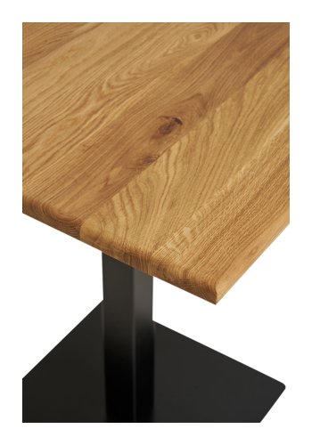 HOUSE NORDIC Lignano kafébord, firkantet - naturlig eik og svart stl (70x70)