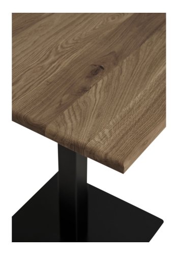 HOUSE NORDIC Lignano kafébord, firkantet - rkt eik og svart stl (70x70)