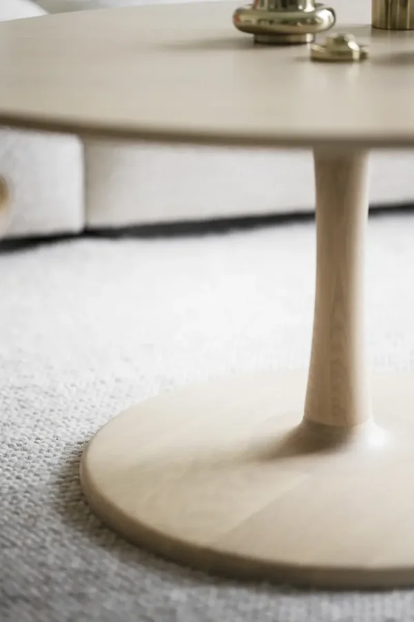 ROWICO Hobart salongbord, rundt - hvitpigmentert eik (90)