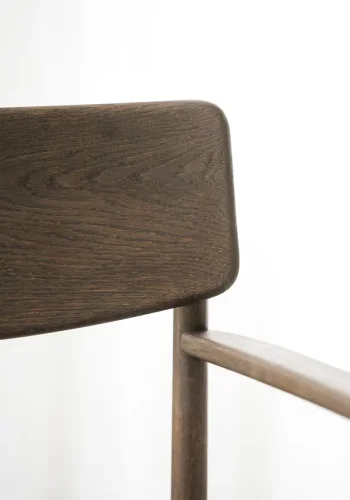 ROWICO Maidstone spisebordstol, m. armlen - brun eik