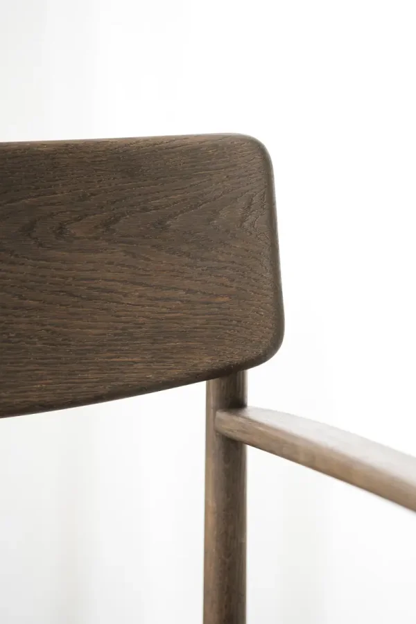 ROWICO Maidstone spisebordstol, m. armlen - brun eik