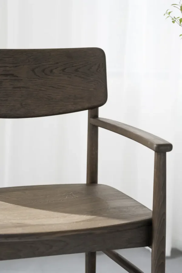 ROWICO Maidstone spisebordstol, m. armlen - brun eik