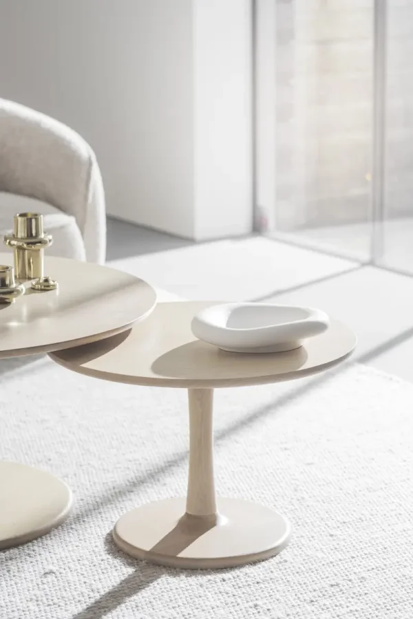 ROWICO Hobart salongbord, rundt - hvitpigmentert eik (60)