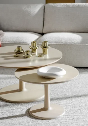 ROWICO Hobart salongbord, rundt - hvitpigmentert eik (90)