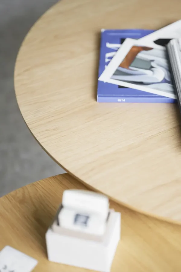 ROWICO Hobart salongbord, rundt - naturlig eik (90)