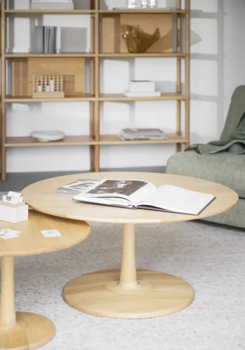 ROWICO Hobart salongbord, rundt - naturlig eik (90)