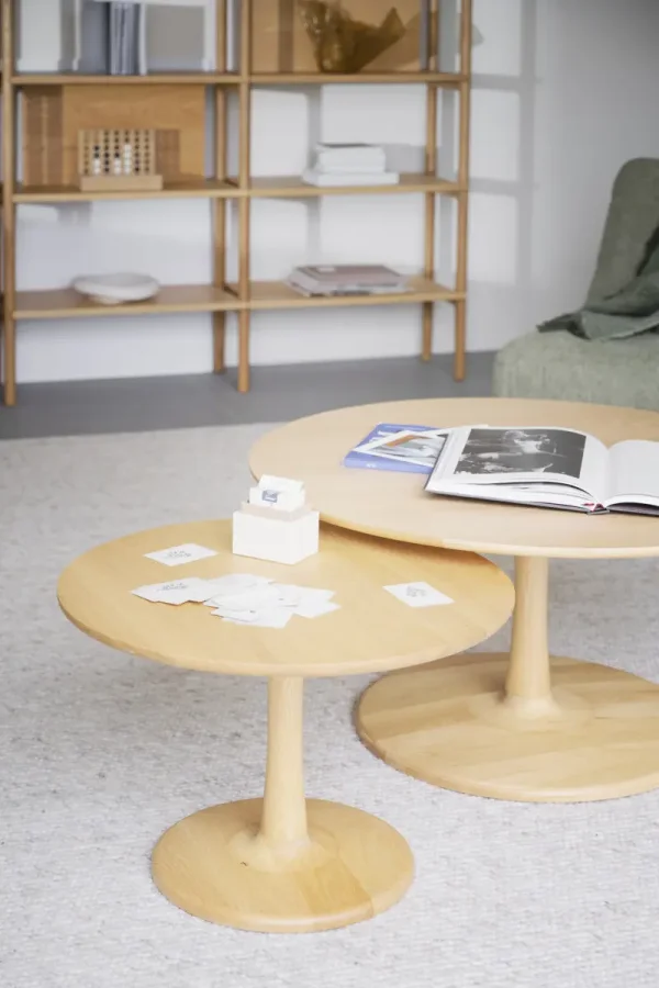 ROWICO Hobart salongbord, rundt - naturlig eik (60)