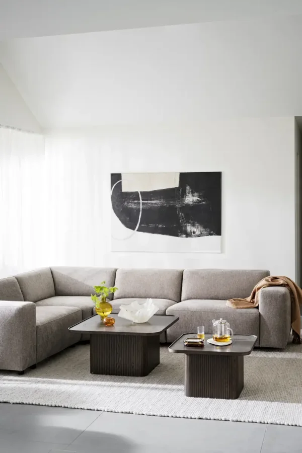 ROWICO Sullivan sofabord, kvadratisk - brun egefinr og eg (80x80)