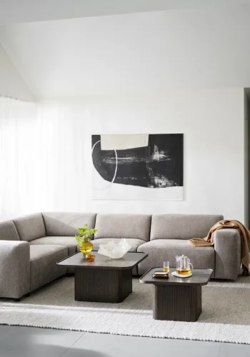 ROWICO Sullivan sofabord, kvadratisk - brun egefinr og eg (60x60)