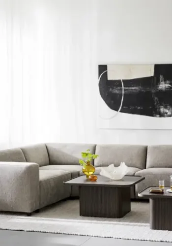 ROWICO Sullivan sofabord, kvadratisk - brun egefinr og eg (60x60)