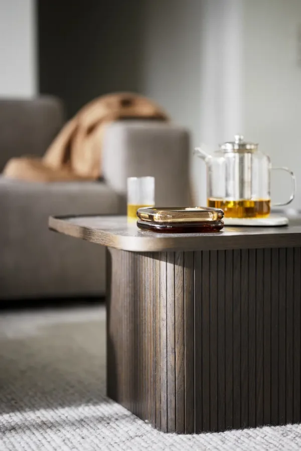 ROWICO Sullivan sofabord, kvadratisk - brun egefinr og eg (80x80)