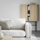 ROWICO Braden 3 pers. sofa - lys beige stoff og naturlig eik