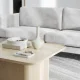 ROWICO Braden 3 pers. sofa - lys beige stoff og naturlig eik