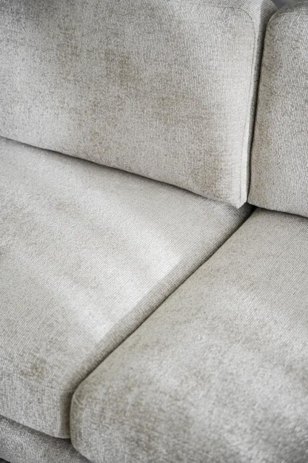 ROWICO Braden 3 pers. sofa - lys beige stoff og naturlig eik