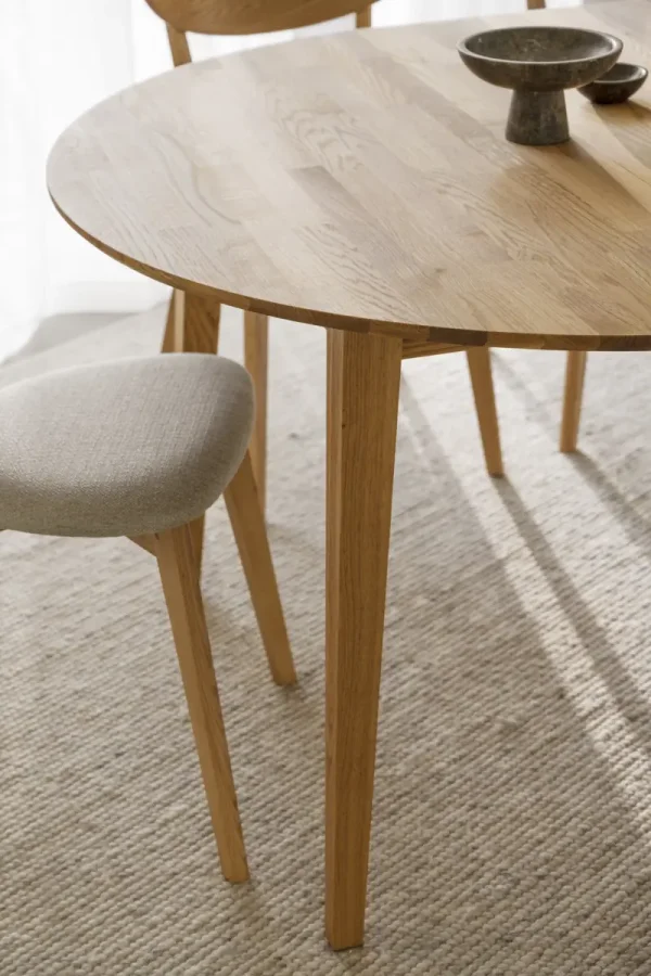 ROWICO Filippa spisebord, m. udtrk, rund - natur eg (120/165)