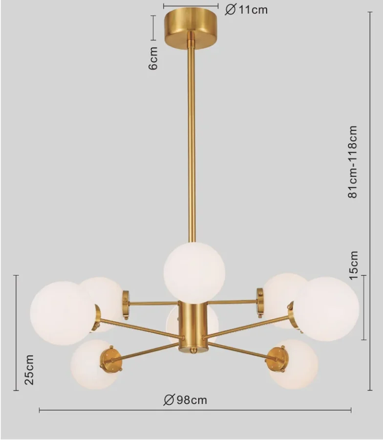 KARE DESIGN Heavenly Gold taklampe - hvitt glass og messingstl (98)