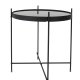 ZUIVER Cupid sidebord S, rundt - svart glass og svart metall (43)