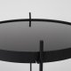 ZUIVER Cupid sidebord S, rundt - svart glass og svart metall (43)