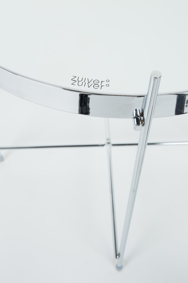 ZUIVER Cupid sidebord S, rundt - slv glass og slv metall (43)