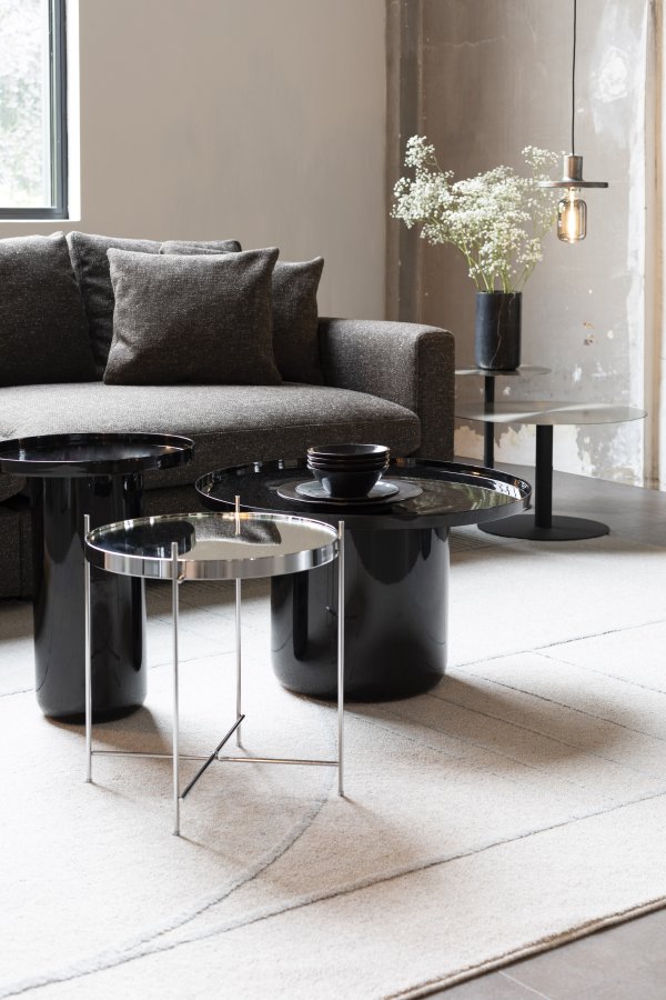 ZUIVER Cupid sidebord S, rundt - slv glass og slv metall (43)