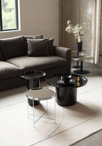 ZUIVER Cupid sidebord S, rundt - slv glass og slv metall (43)