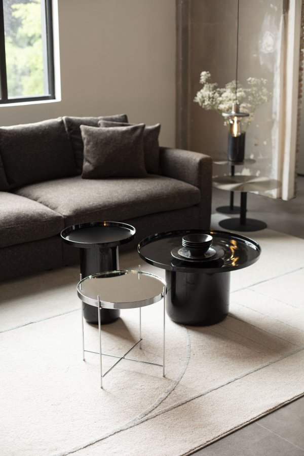 ZUIVER Cupid sidebord S, rundt - slv glass og slv metall (43)