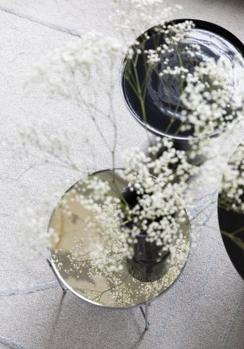 ZUIVER Cupid sidebord S, rundt - slv glass og slv metall (43)