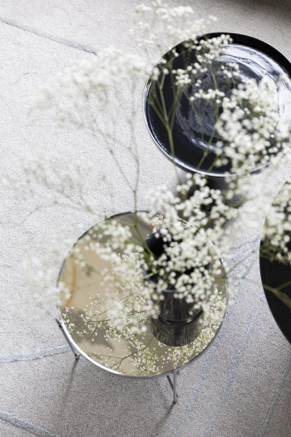 ZUIVER Cupid sidebord S, rundt - slv glass og slv metall (43)