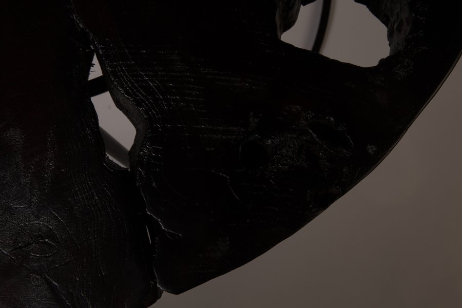 DUTCHBONE Kraton sidebord L, rundt - svart teak og svart jern (60)