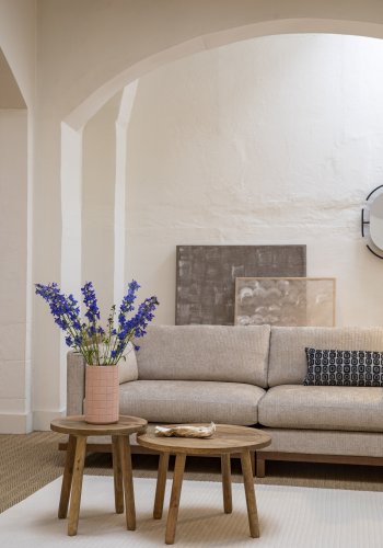 ZUIVER Dendron sidebord S, rundt - brunt mangotre (43)