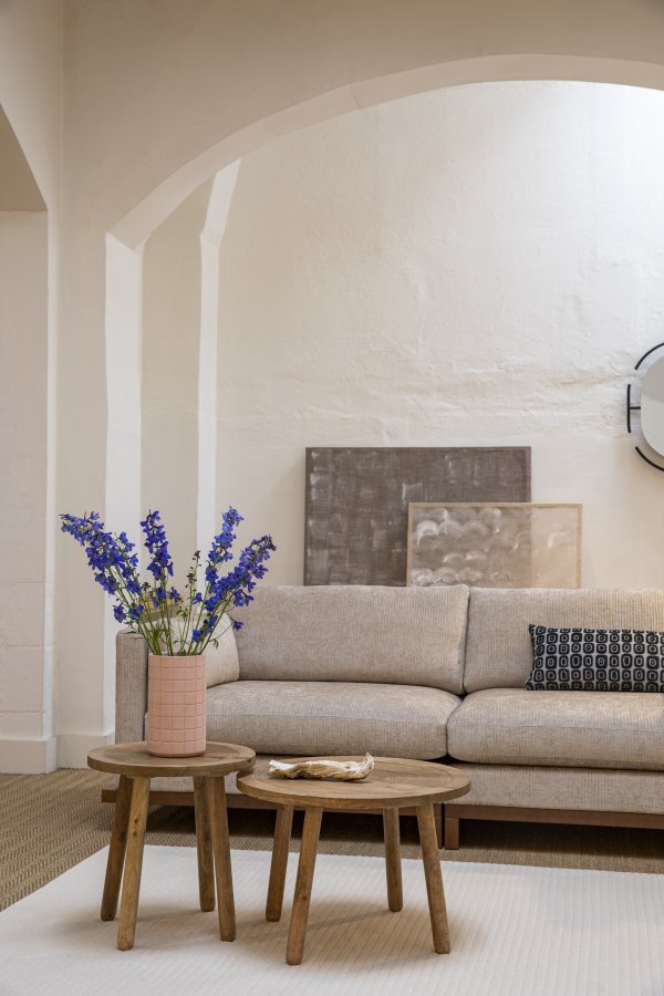 ZUIVER Dendron sidebord L, rundt - brunt mangotre (60)