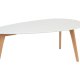 WHITE LABEL LIVING Drop sidebord - hvitt og naturlig tre (sett med 2)